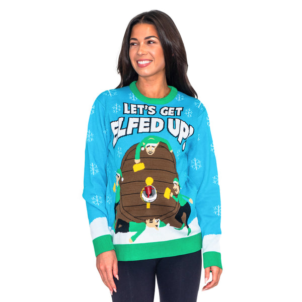 Let's Get Elfed Up Beverage Sweater