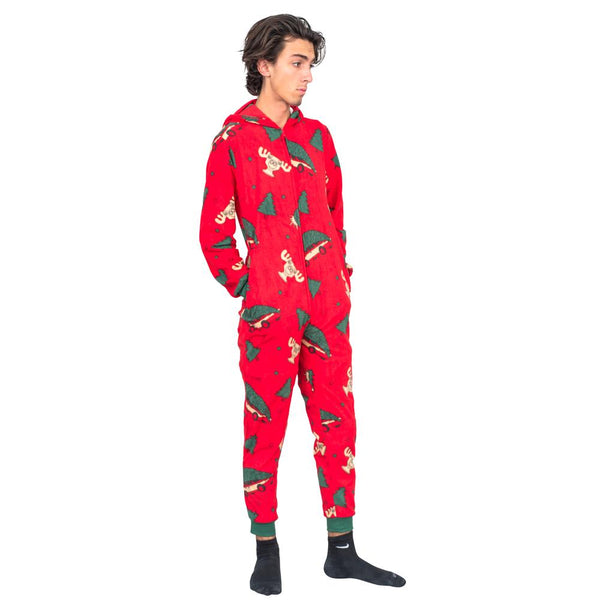 Christmas Vacation Moose Mug Full Pajama Jumpsuit
