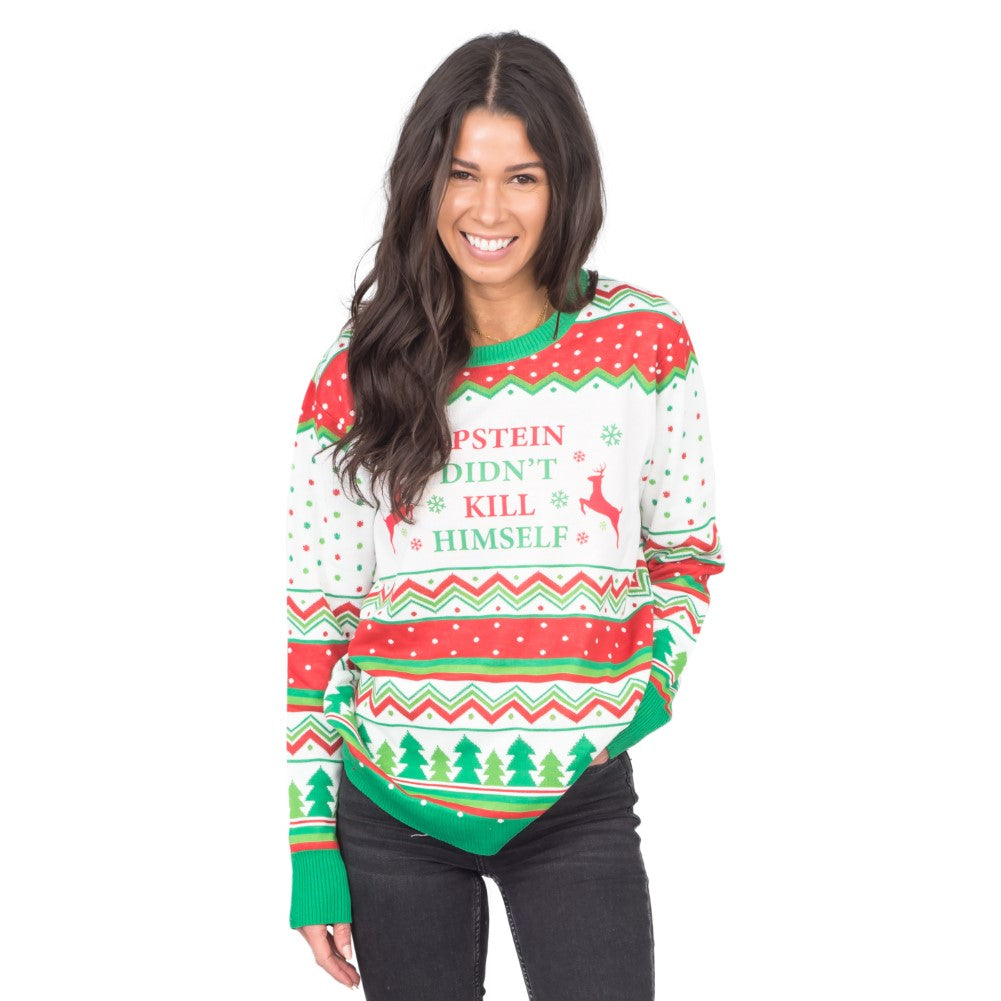 Epstein Didn't Kill Himself Ugly Christmas Sweater