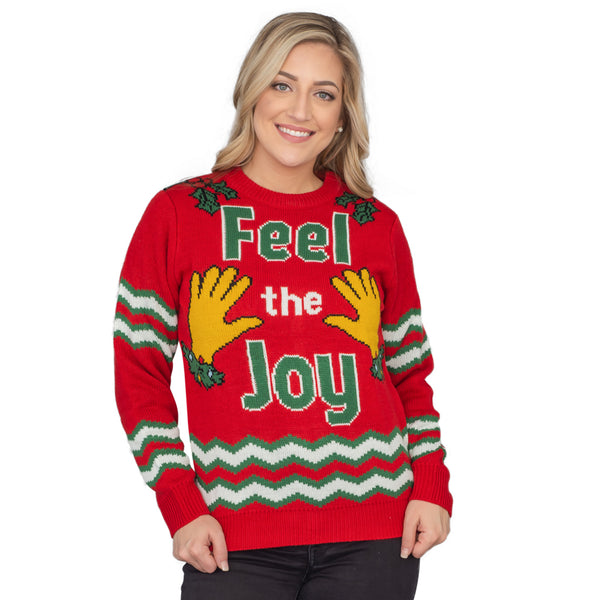 Feel The Joy Plus Size Ugly Christmas Sweater - StirTshirt