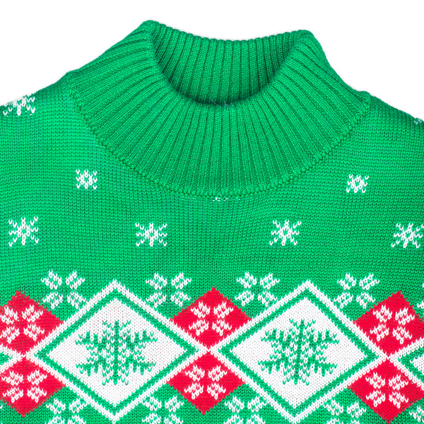 Festive Snowflakes Womens Ugly Christmas Sweater Dress