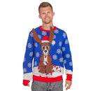 Flappy Dog Animated Puppy Ears Ugly Christmas Sweater 1