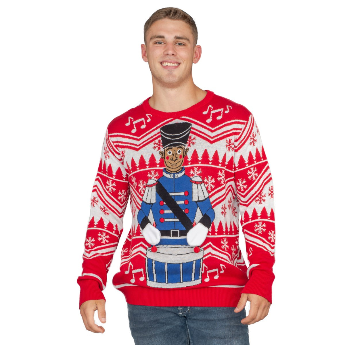 Flappy Drummer Boy Animated Ugly Christmas Sweater 2