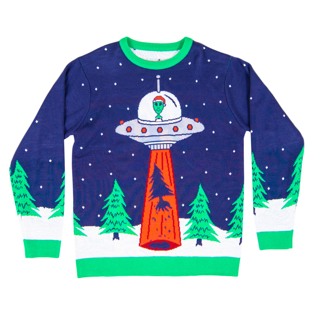 Flying Saucer Tree Abduction Sweater