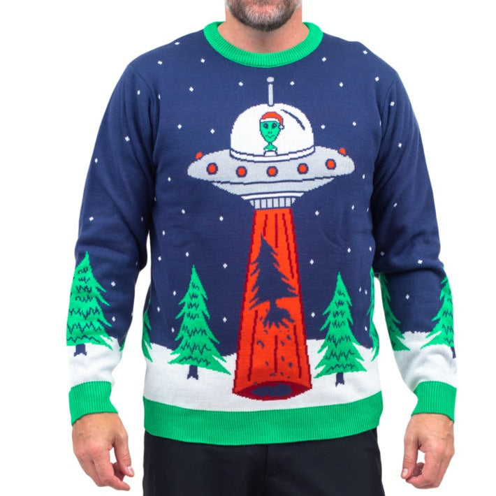Flying Saucer Tree Abduction Sweater