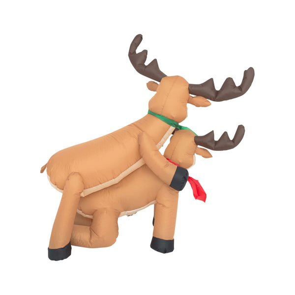 Funny Humping Reindeer Christmas Lawn Inflatable Decoration Side