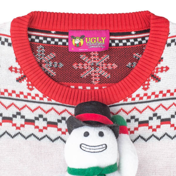 Happy Snowman 3D Animated Ugly Christmas Sweater