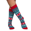 Humping Reindeer Adult Ugly Christmas Socks Blue and Red 5