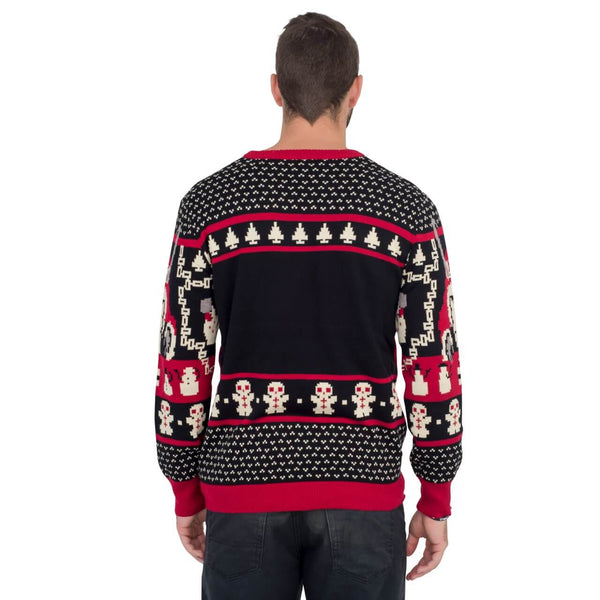 Krampus Knit Ugly Christmas Sweater Back