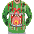 LED Fireplace Ugly Christmas Sweater