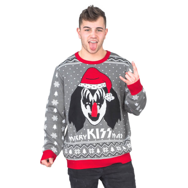 Merry Kissmas Flappy Sweater Kiss Ugly Christmas Sweaterr-2