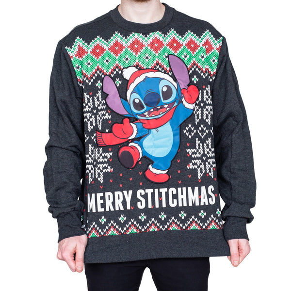 Merry Stitchmas Lilo & Stitch Fair Isle Christmas Sweatshirt Pull Over