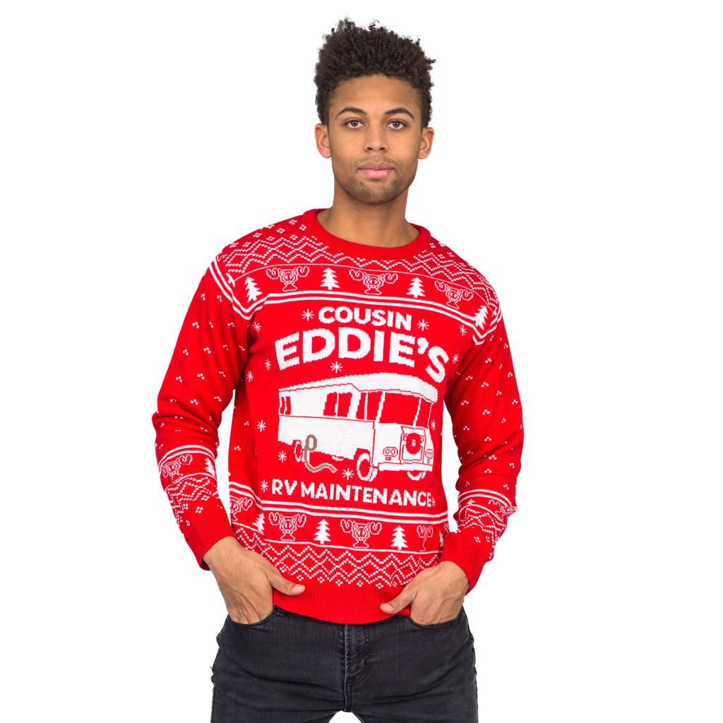 National Lampoon Christmas Vacation Red Eddies Ugly Christmas Sweater