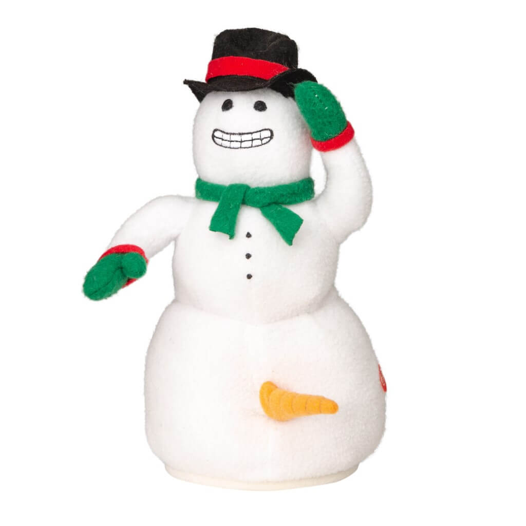 Naughty Happy Snowman Animated Christmas Plushy Stuffed Animal 2
