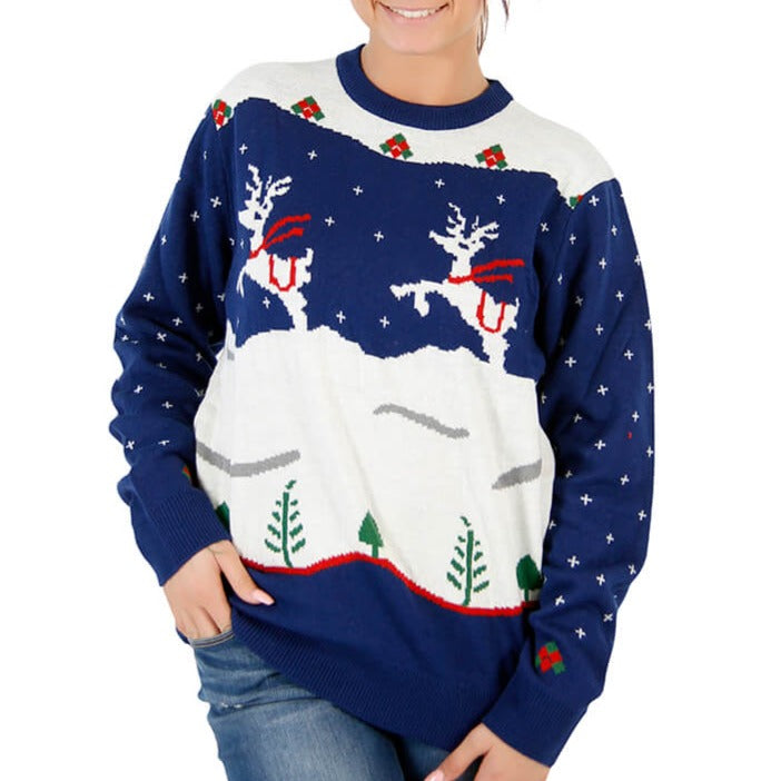 Women's Navy Step Brothers Sweater 3