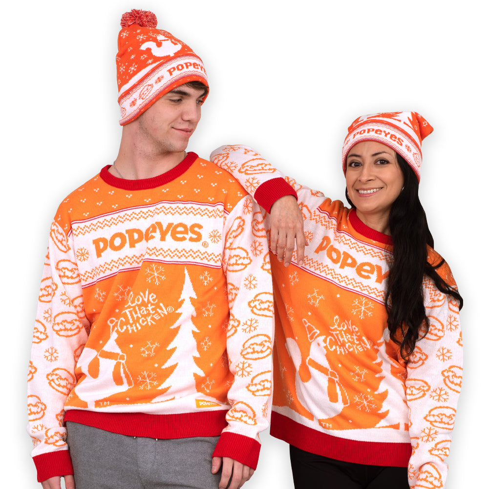 Popeyes® Ugly Holiday Sweater 3.0 w/ Winter Hat - Limit (2) per Order