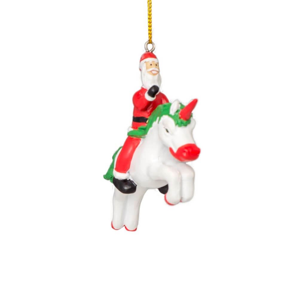 Santa Unicorn Christmas Tree Ornament Decoration 1