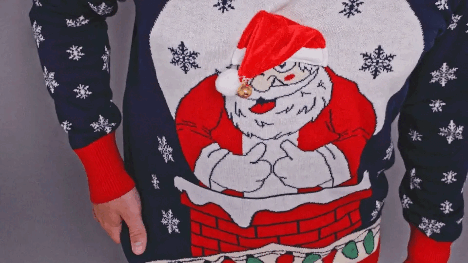 Santa claus shop ugly christmas sweater