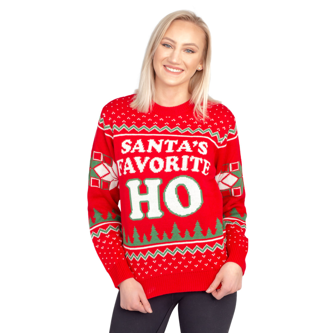 Ho Ho Ho Merry Christmas Naughty Sweater - Funny Christmas Shirts