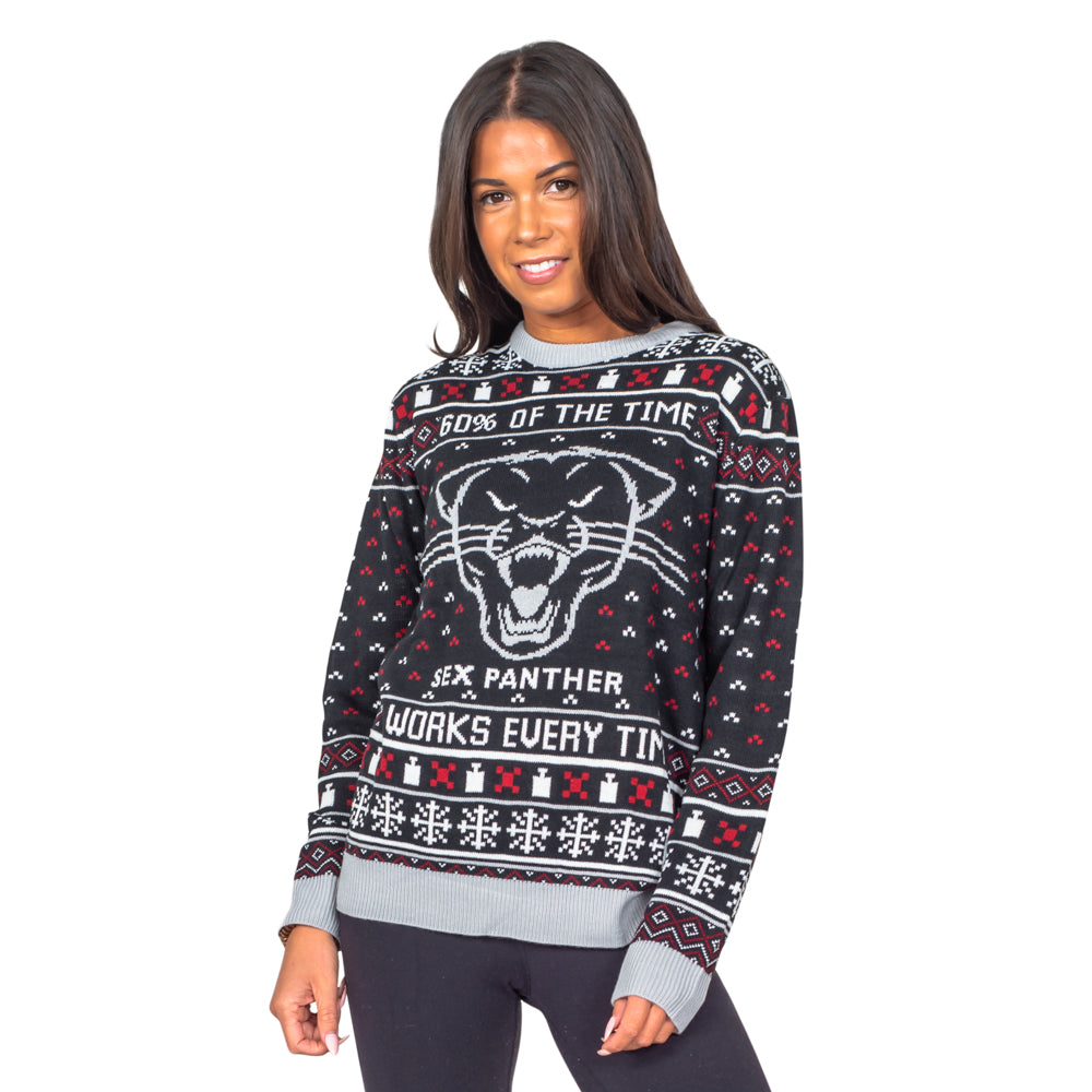 Sex Panther Black Ugly Christmas Sweater