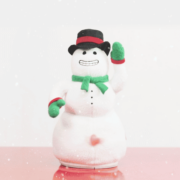 Naughty Happy Snowman Animated Christmas Plush Toy Stuffed Animal