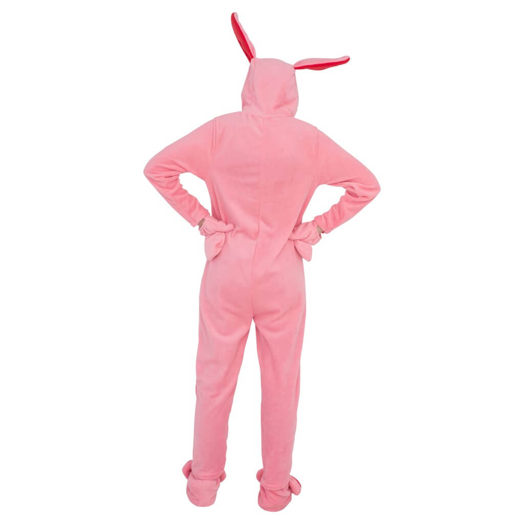 Women’s A Christmas Story Bunny Union Suit Pajama Costume Back