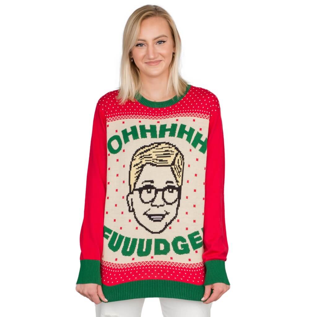 Women’s A Christmas Story OHHHH FUUUDGE! Ralphie Ugly Sweater 5