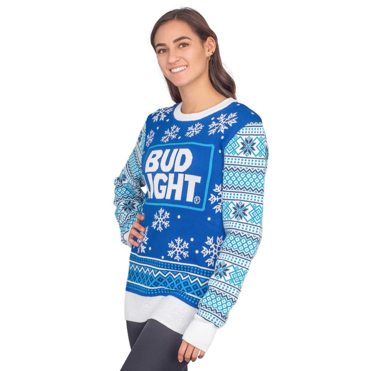 Women’s Bud Light Beer Ugly Christmas Sweater 4