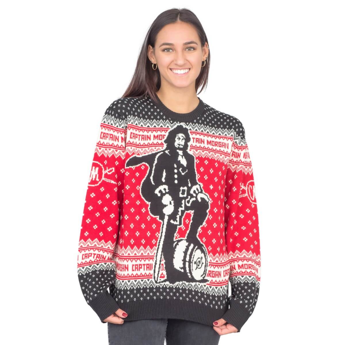Women’s Captain Morgan The Standing Captain Ugly Christmas Sweater 3