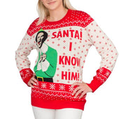 Women’s Elf Buddy Santa I Know Him Ugly Christmas Sweater 2