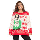 Women’s Elf Buddy Santa I Know Him Ugly Christmas Sweater 5