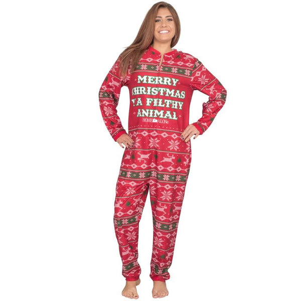 Women’s Home Alone Merry Christmas Ya Filthy Animal Pajama Jump Suit 2