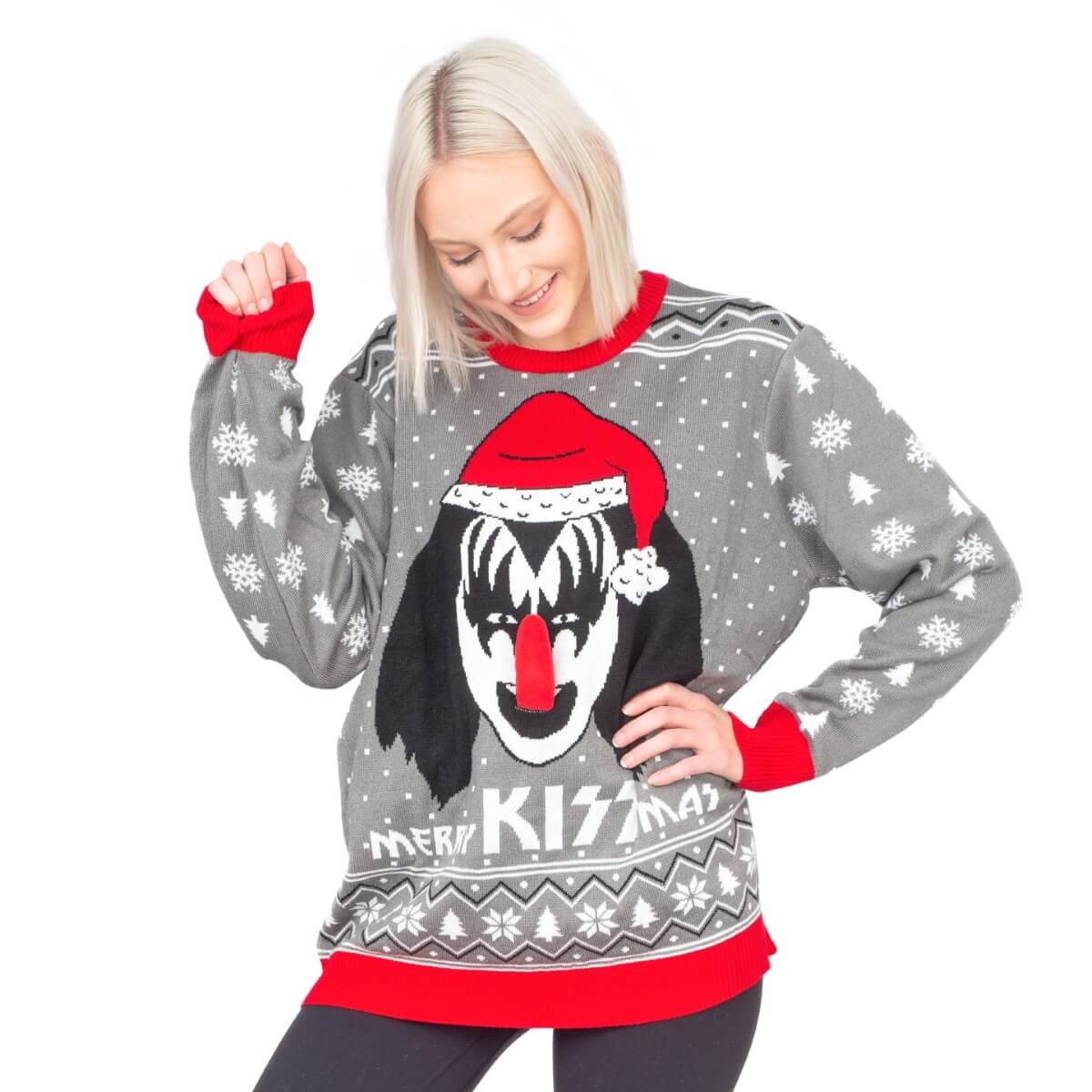 Women’s Merry Kissmas Flappy Sweater Kiss Ugly Christmas Sweater-2