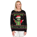 Women’s Rick and Morty Boom! PickleRick Ugly Christmas Sweater 9