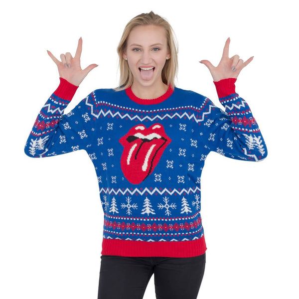 Women’s Rolling Stones Ugly Christmas Sweater Front
