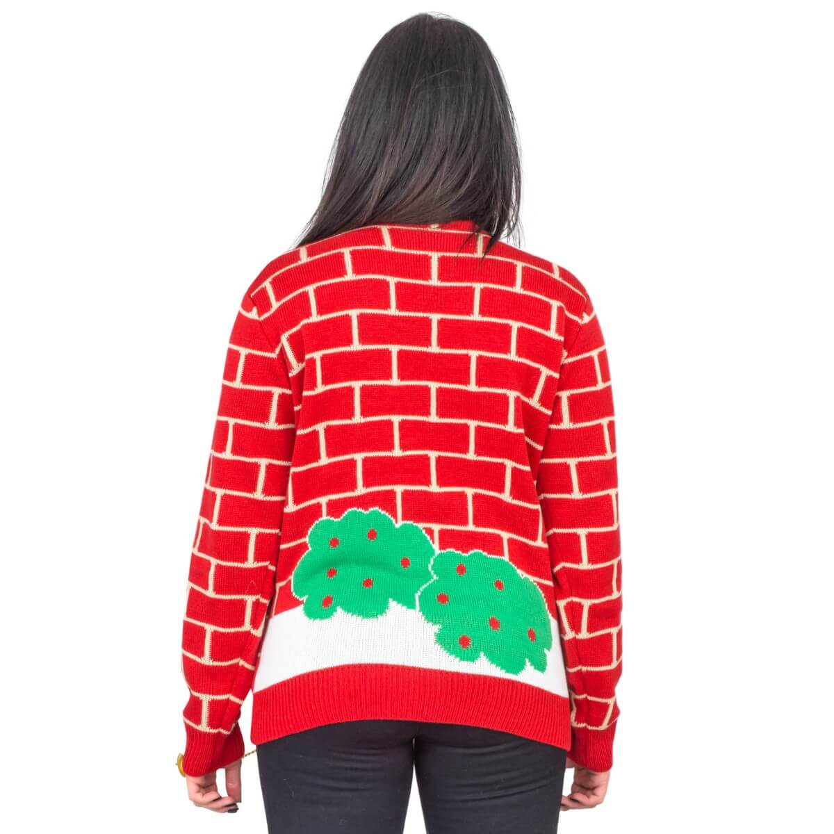 Women’s Santa Claus 3D Chimney Climbing Ugly Christmas Sweater 3