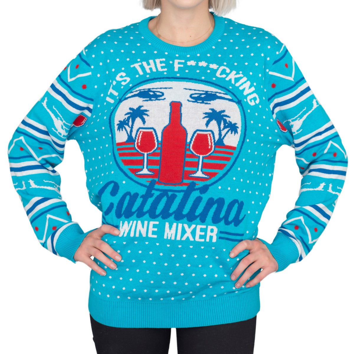 Women’s Step Brothers Catalina Wines Ugly Christmas Sweater 3