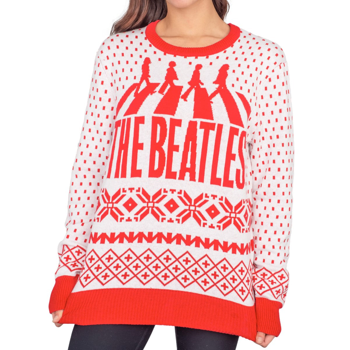 Women’s The Beatles Abbey Road Ugly Christmas Sweater 1