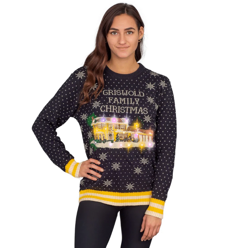 Women's Griswold Family Christmas Ugly Christmas Sweater - LED Lights