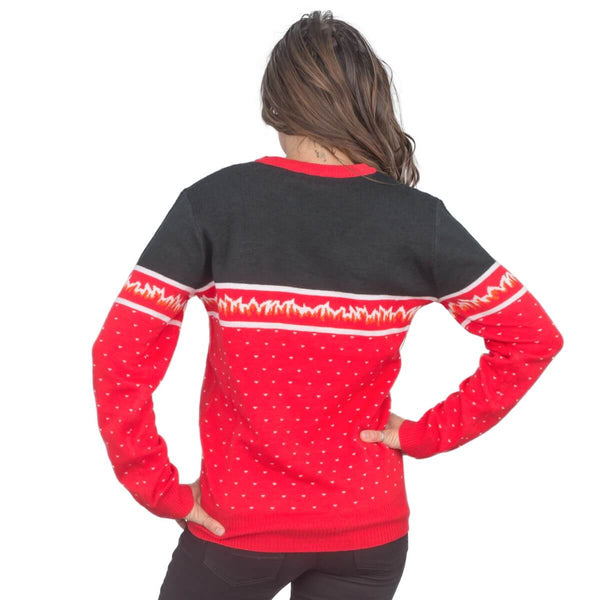 Women's Beware the Krampus 3D Ugly Christmas Sweater-3