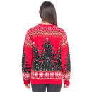 Women's Bob Ross Happy Little Xmas Trees Ugly Christmas Sweater-2