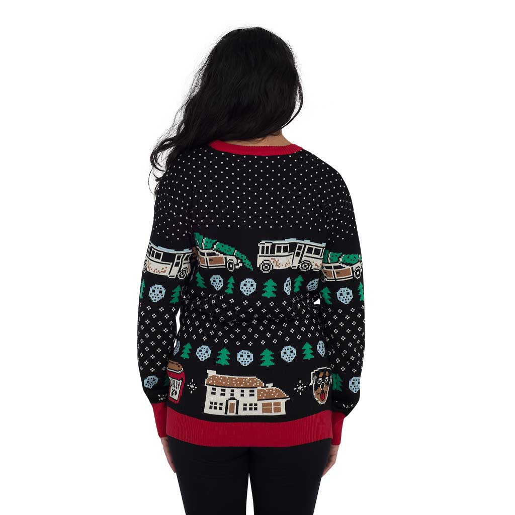 Women's Christmas Vacation Fun Old-Fashioned Family Sweater Back