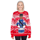 Women's Flappy Drummer Boy Animated Ugly Christmas Sweater 1