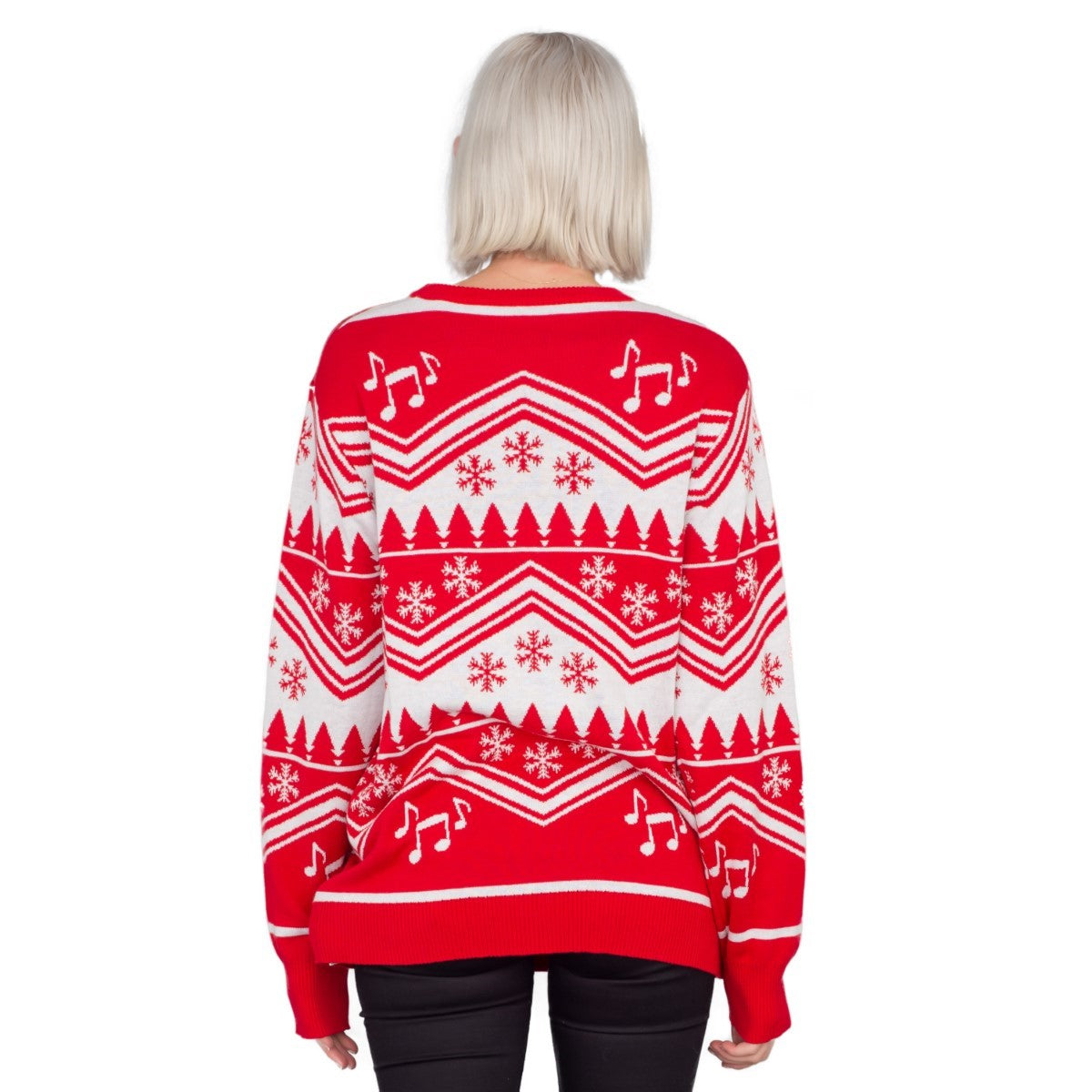 Women's Flappy Drummer Boy Animated Ugly Christmas Sweater 2