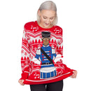 Women's Flappy Drummer Boy Animated Ugly Christmas Sweater 3