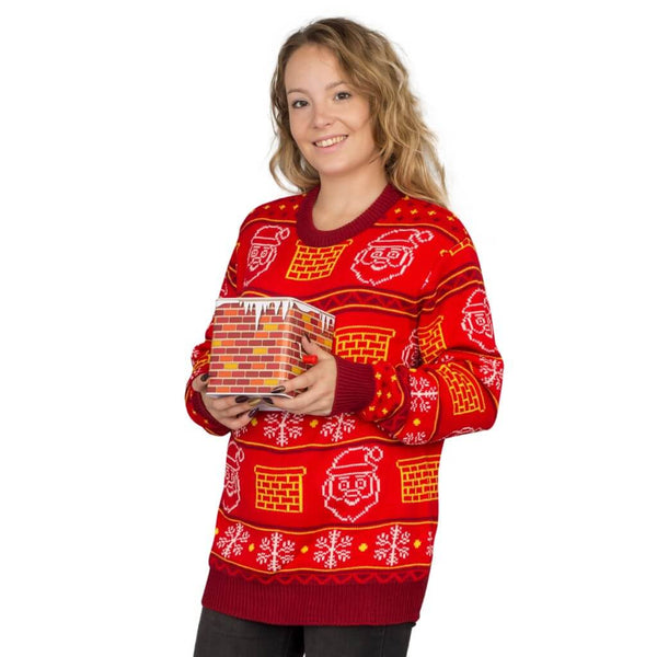 Women's Jack in the Box Santa Claus 3D Ugly Christmas Sweater 1