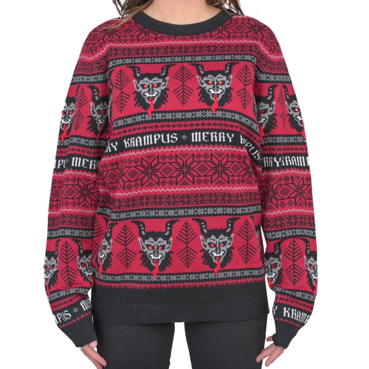 Women's Merry Krampus Adult Ugly Christmas Sweater - 5XL