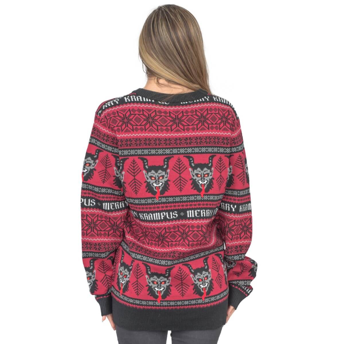 Womens Merry Krampus Adult Ugly Christmas Sweater-6