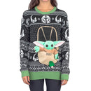 Women's Star Wars Baby Yoda The Child Forces Trees Ugly Christmas Sweater-2