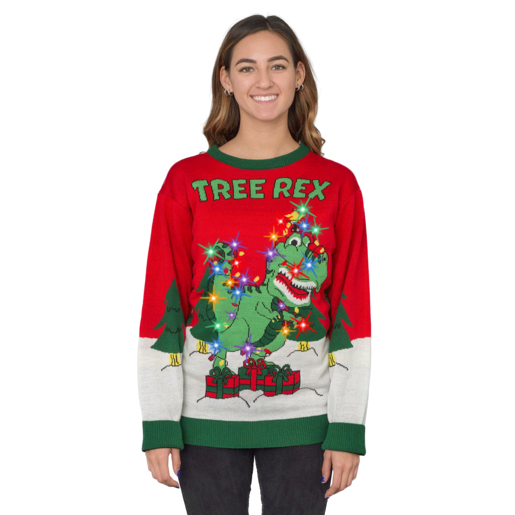 Womens-Tree-Rex-Light-Up-T-Rex-Ugly-Christmas-Sweater-2